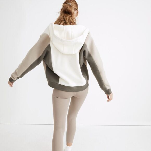 NEW Madewell MWL Betterfleece Colorblock Zip Hoodie Sweatshirt, M - Picture 3 of 16